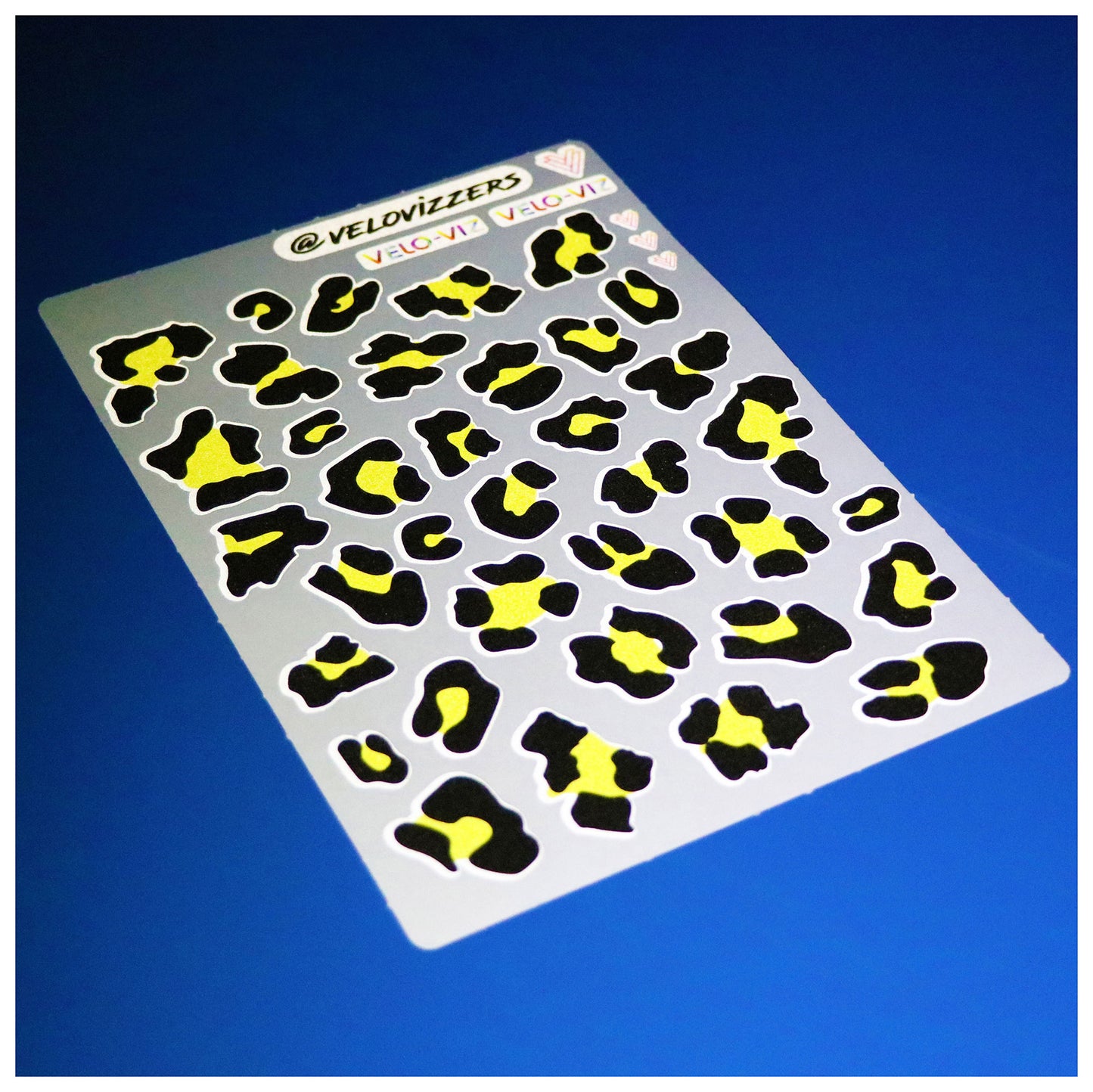 Reflective Leopard Print Die-Cut Stickers
