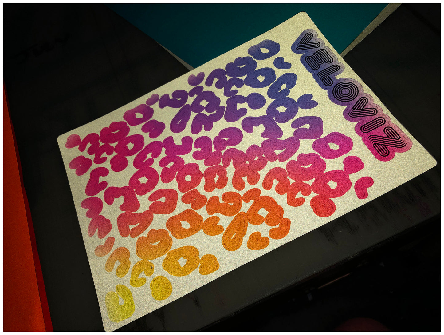Reflective Leopard Print A4 Cargo Bike Stickers - Super Fade