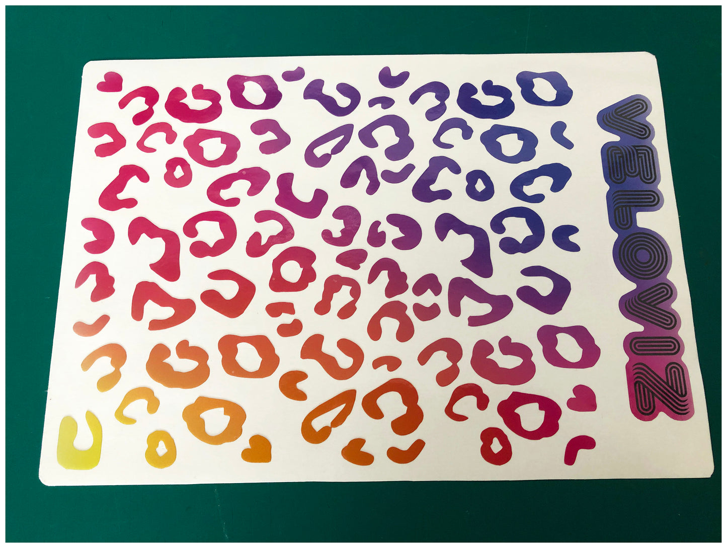 Reflective Leopard Print A4 Cargo Bike Stickers - Super Fade