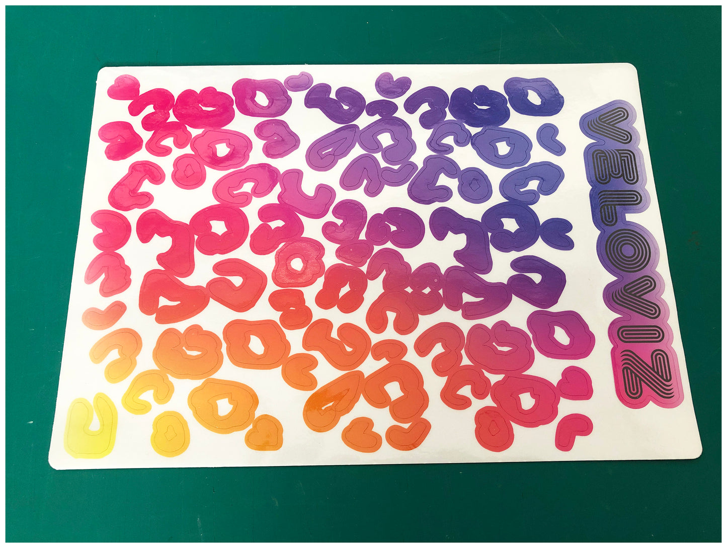 Reflective Leopard Print A4 Cargo Bike Stickers - Super Fade