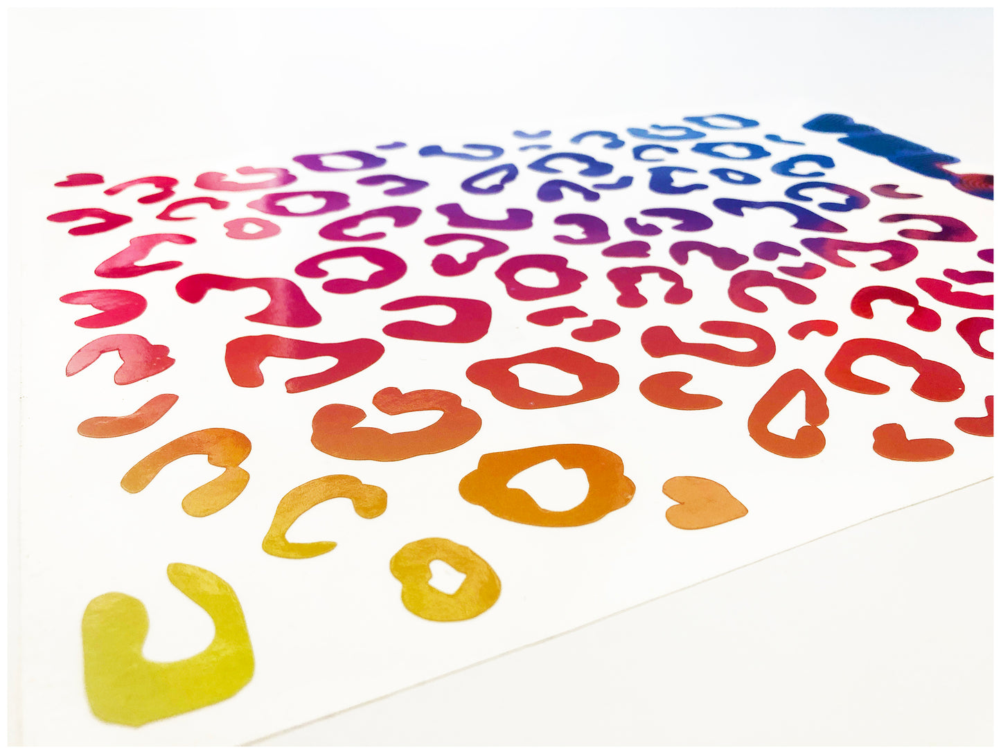 Reflective Leopard Print A4 Cargo Bike Stickers - Super Fade