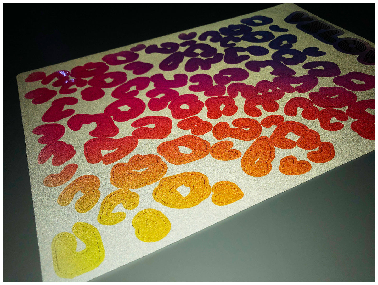 Reflective Leopard Print A4 Cargo Bike Stickers - Super Fade