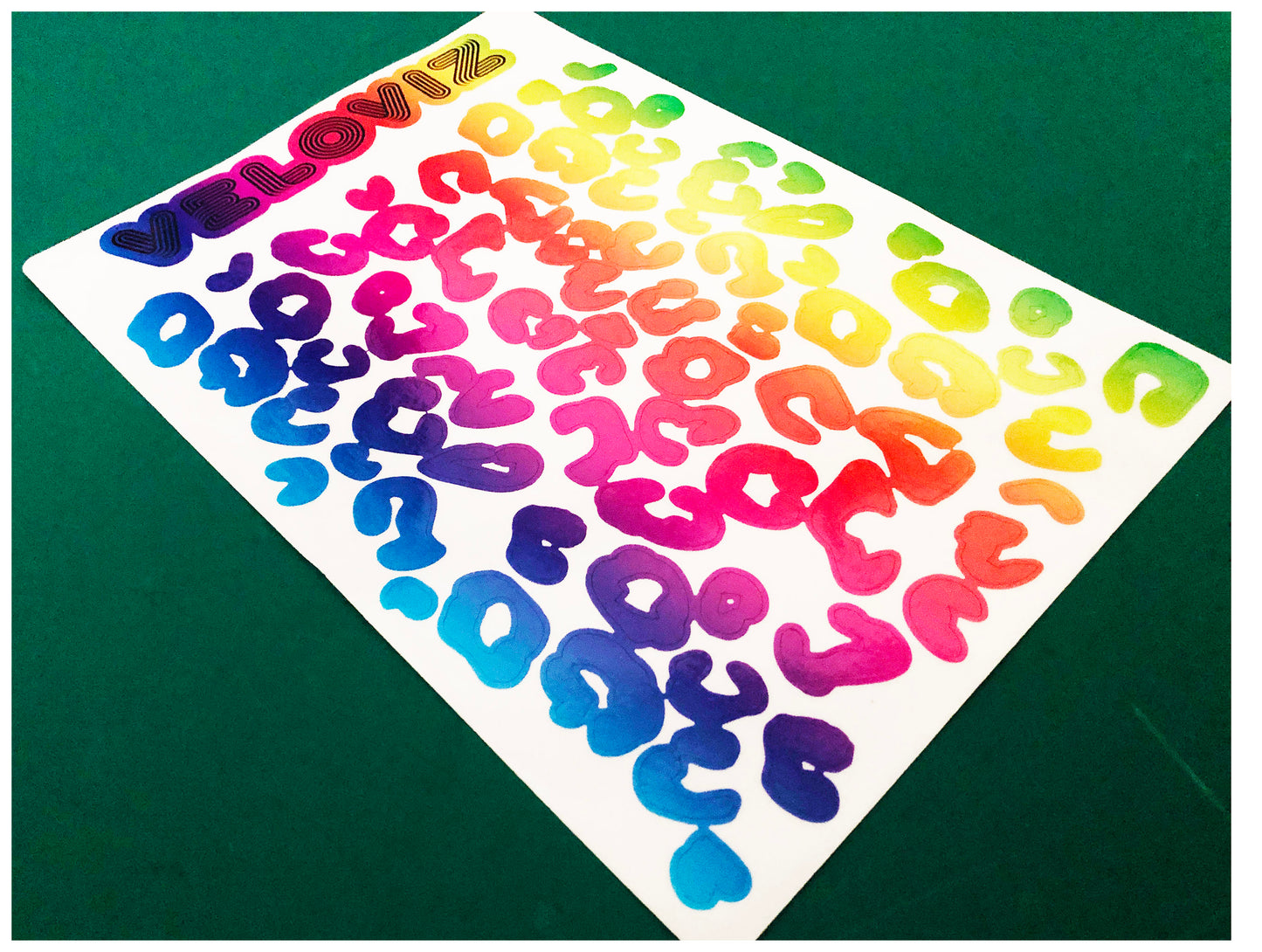 Reflective Leopard Print A4 Cargo Bike Stickers - Vibrant Fade