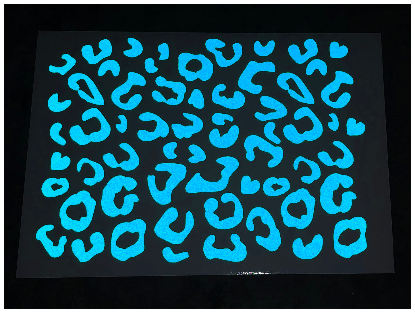 Valueviz Reflective A5 Leopard Print Cargo Bike Stickers