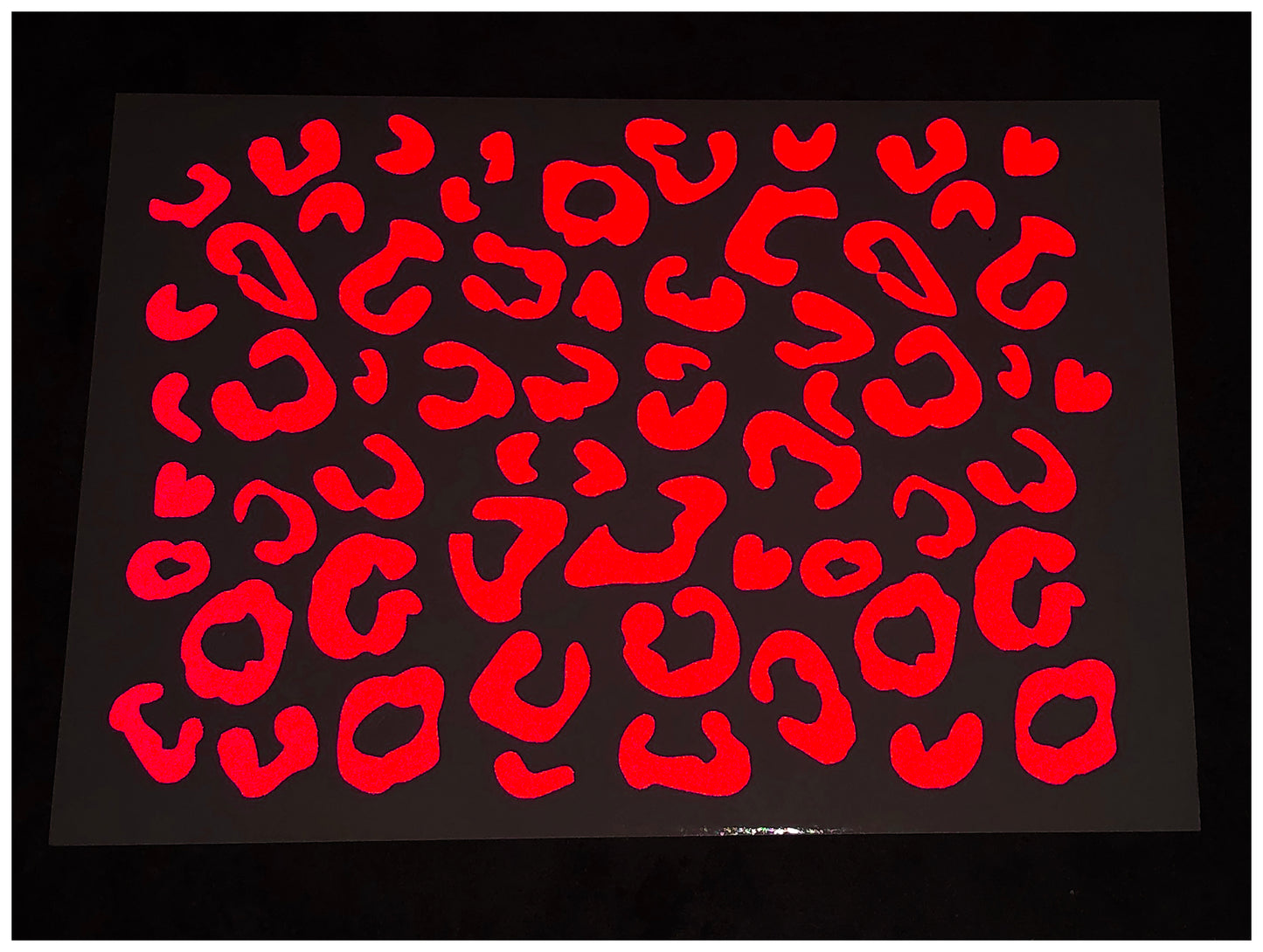 Valueviz Reflective A5 Leopard Print Cargo Bike Stickers