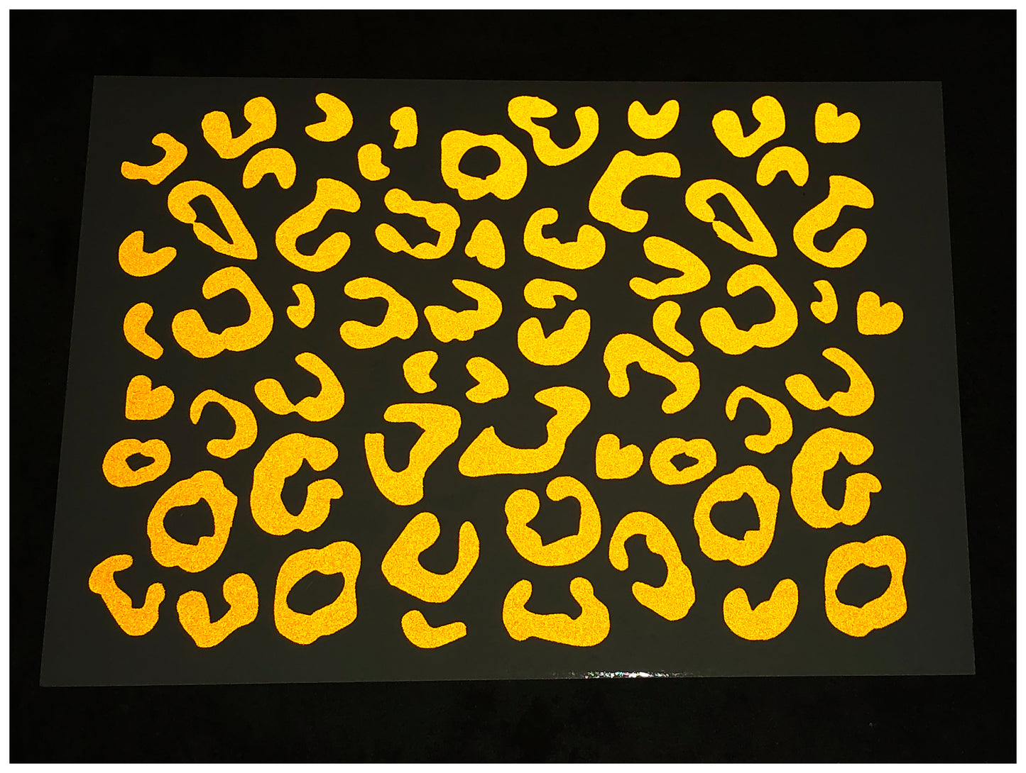 Valueviz Reflective A5 Leopard Print Cargo Bike Stickers