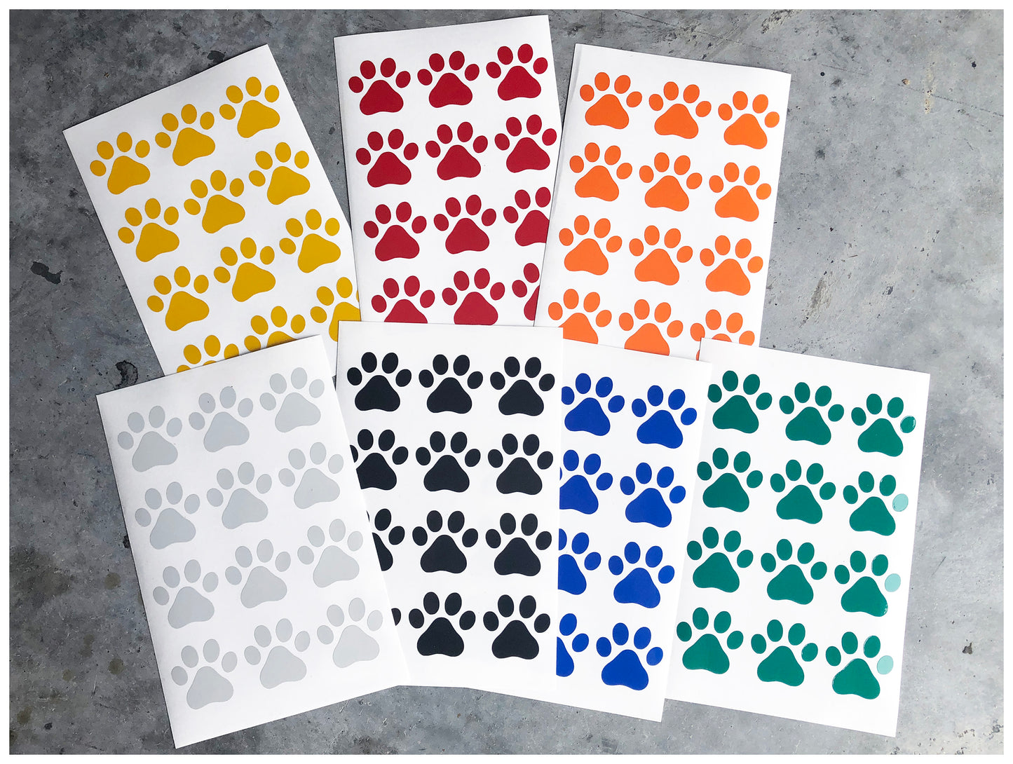 Valueviz Reflective Paw Print A5 Cargo Bike Stickers