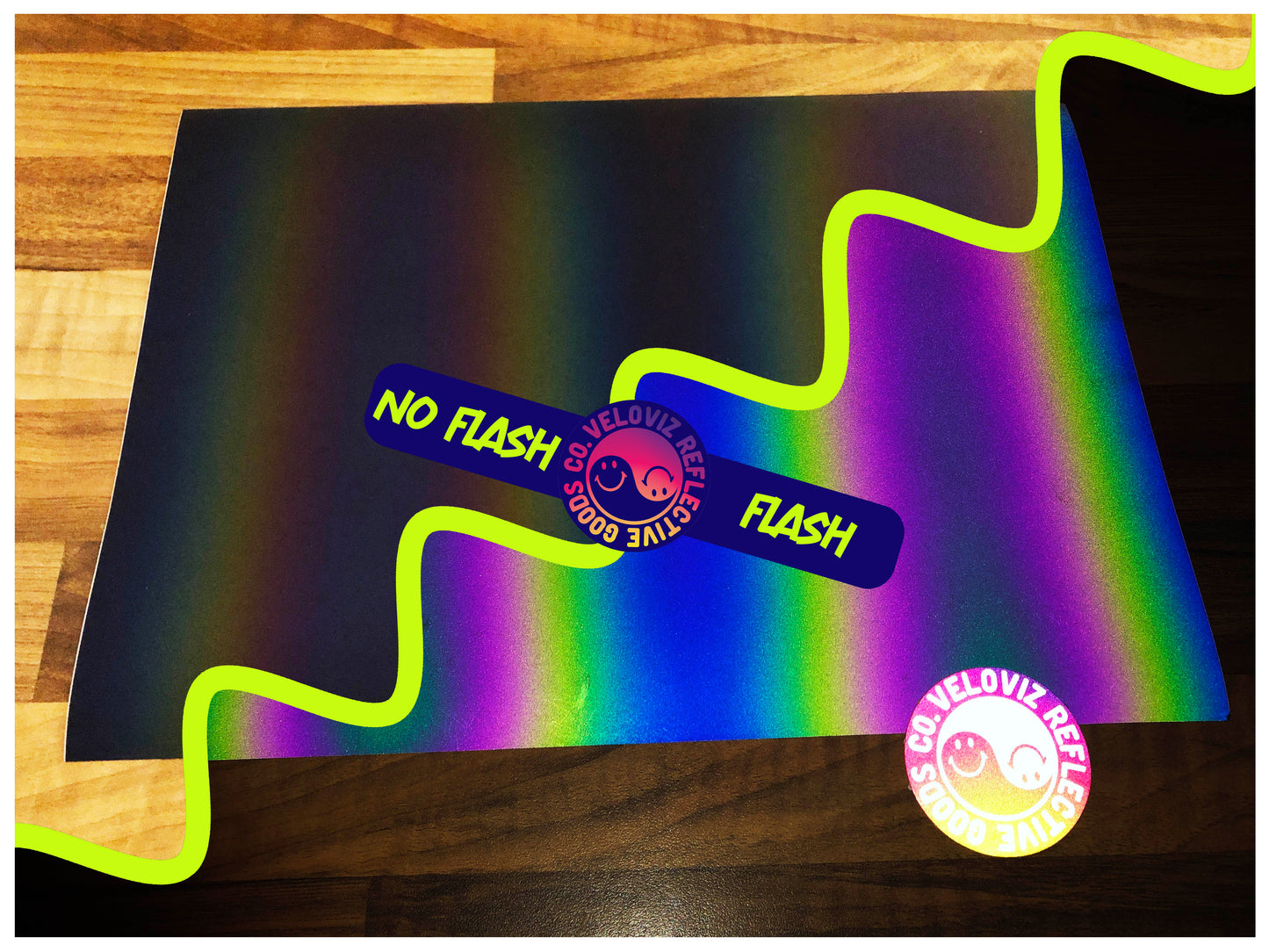 Rainbow Bright Reflective Self Adhesive Sheets