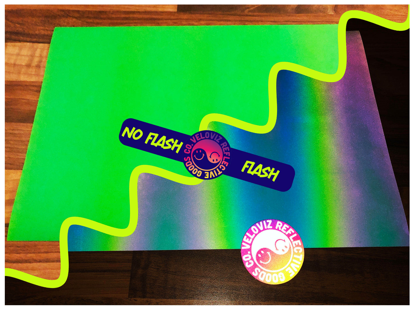Rainbow Bright Reflective Self Adhesive Sheets