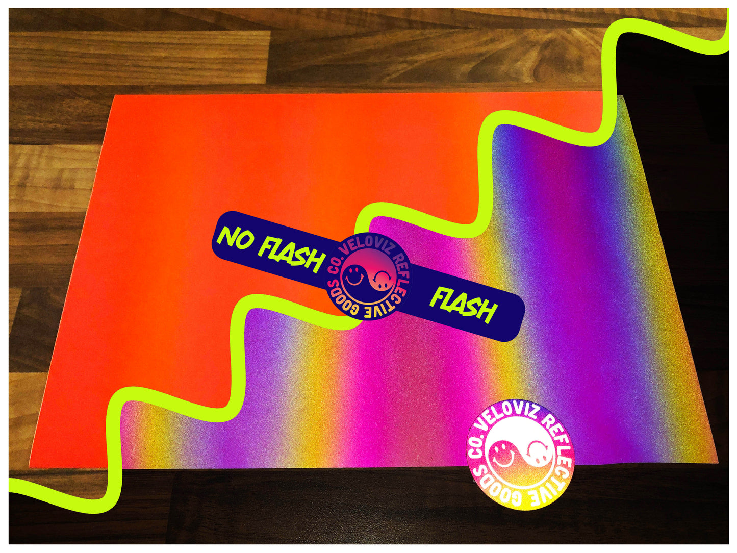 Rainbow Bright Reflective Self Adhesive Sheets