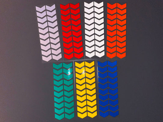 Valueviz Reflective 1 Inch Chevron Helmet Stickers