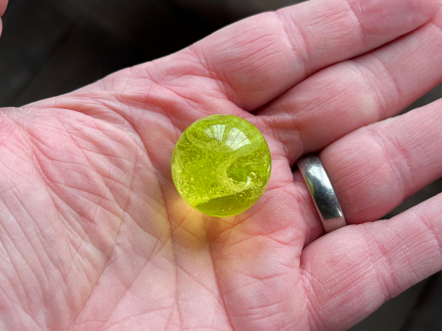 Uranium Glass 25mm Shooter Marble