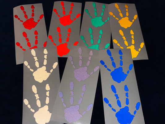 Valueviz Reflective Alien Handprint (MEDIUM) Stickers