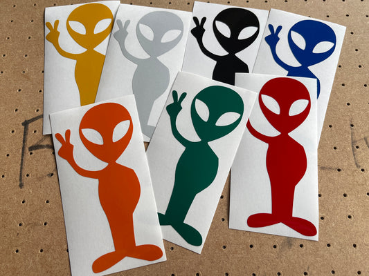 Valueviz Reflective Alien Peace (Large) Stickers