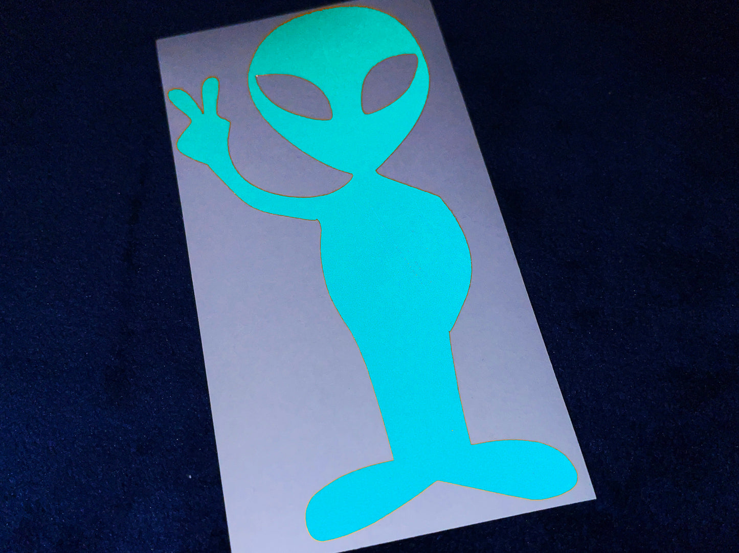 Valueviz Reflective Alien Peace (Large) Stickers