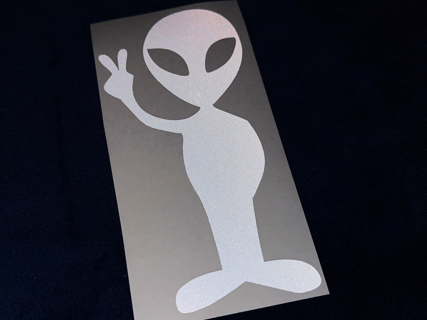 Valueviz Reflective Alien Peace (Large) Stickers