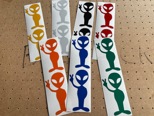 Valueviz Reflective Alien Peace (Medium) Stickers