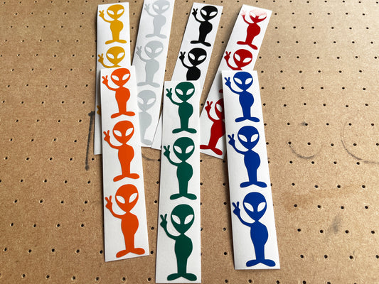 Valueviz Reflective Alien Peace (Small) Stickers