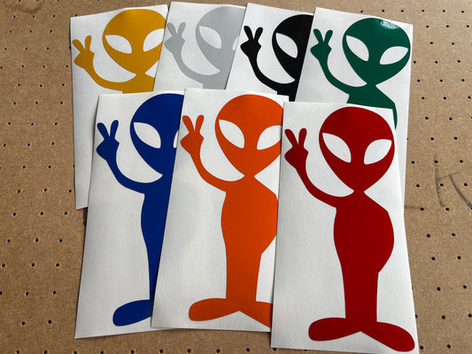 Valueviz Reflective Alien Peace (Extra Large) Stickers