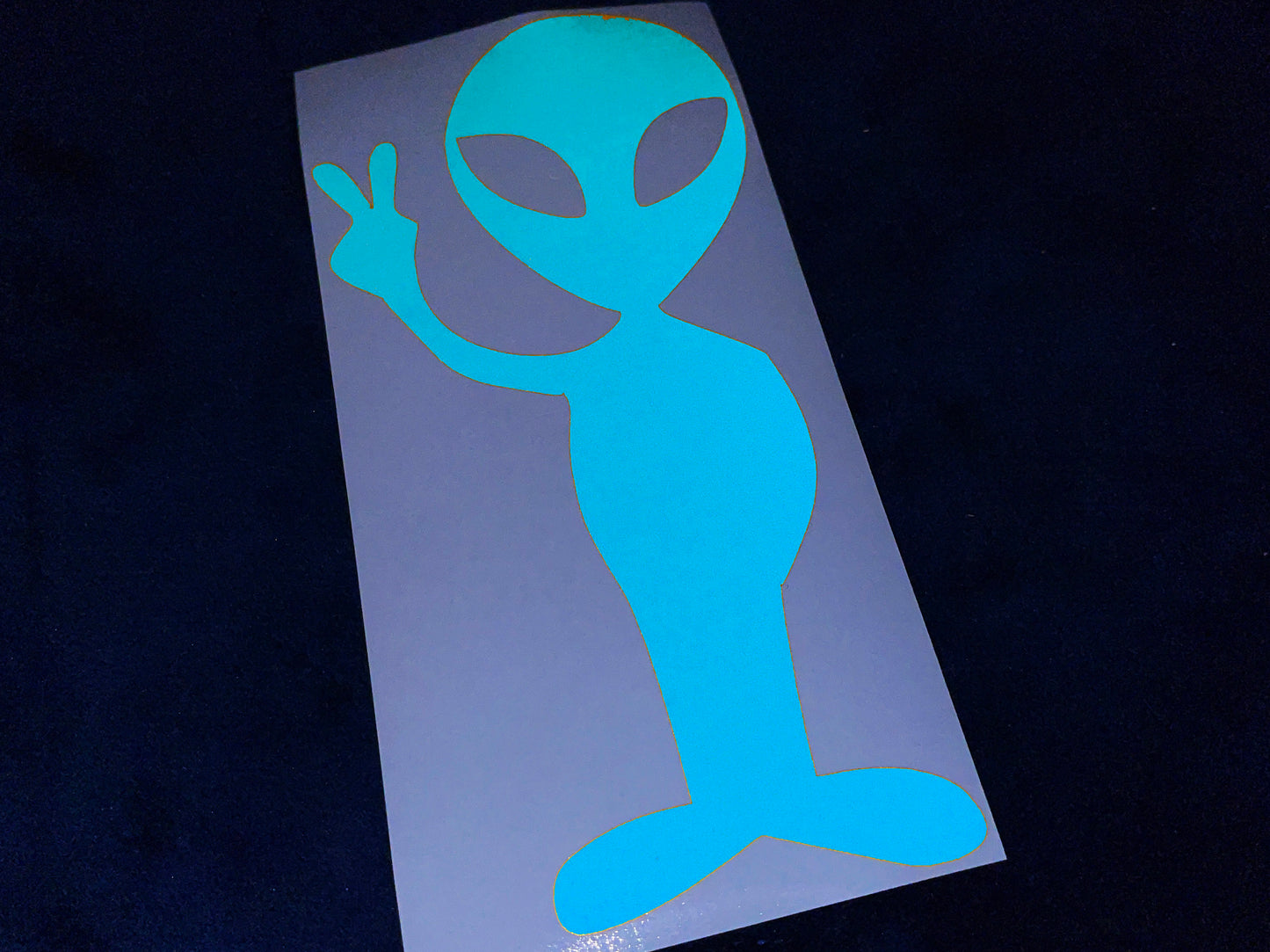 Valueviz Reflective Alien Peace (Extra Large) Stickers
