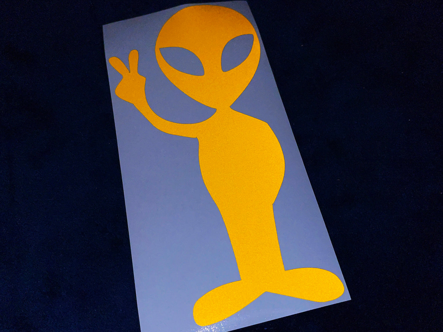 Valueviz Reflective Alien Peace (Extra Large) Stickers