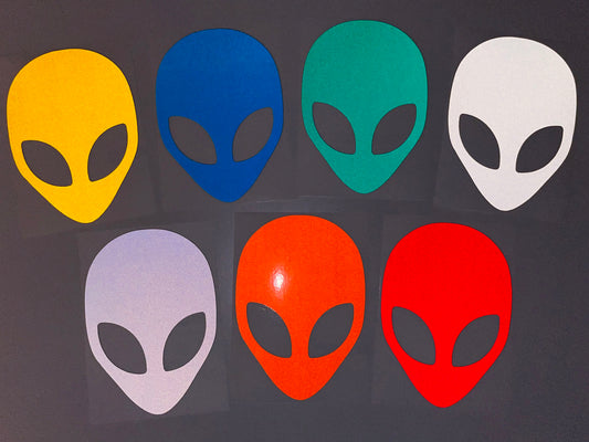 Valueviz Reflective Alien Head (Large) Stickers