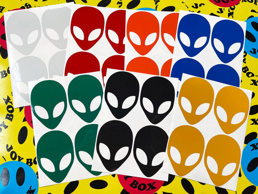 Valueviz Reflective Alien Head (Medium) Stickers