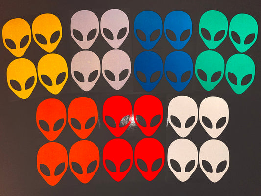 Valueviz Reflective Alien Head (Medium) Stickers