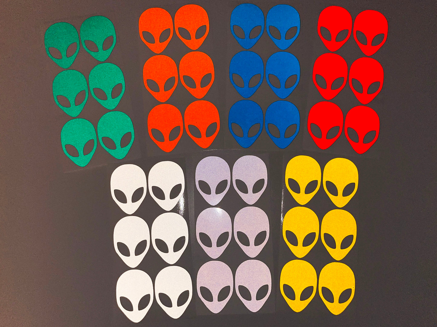 Valueviz Reflective Alien Head (Small) Stickers