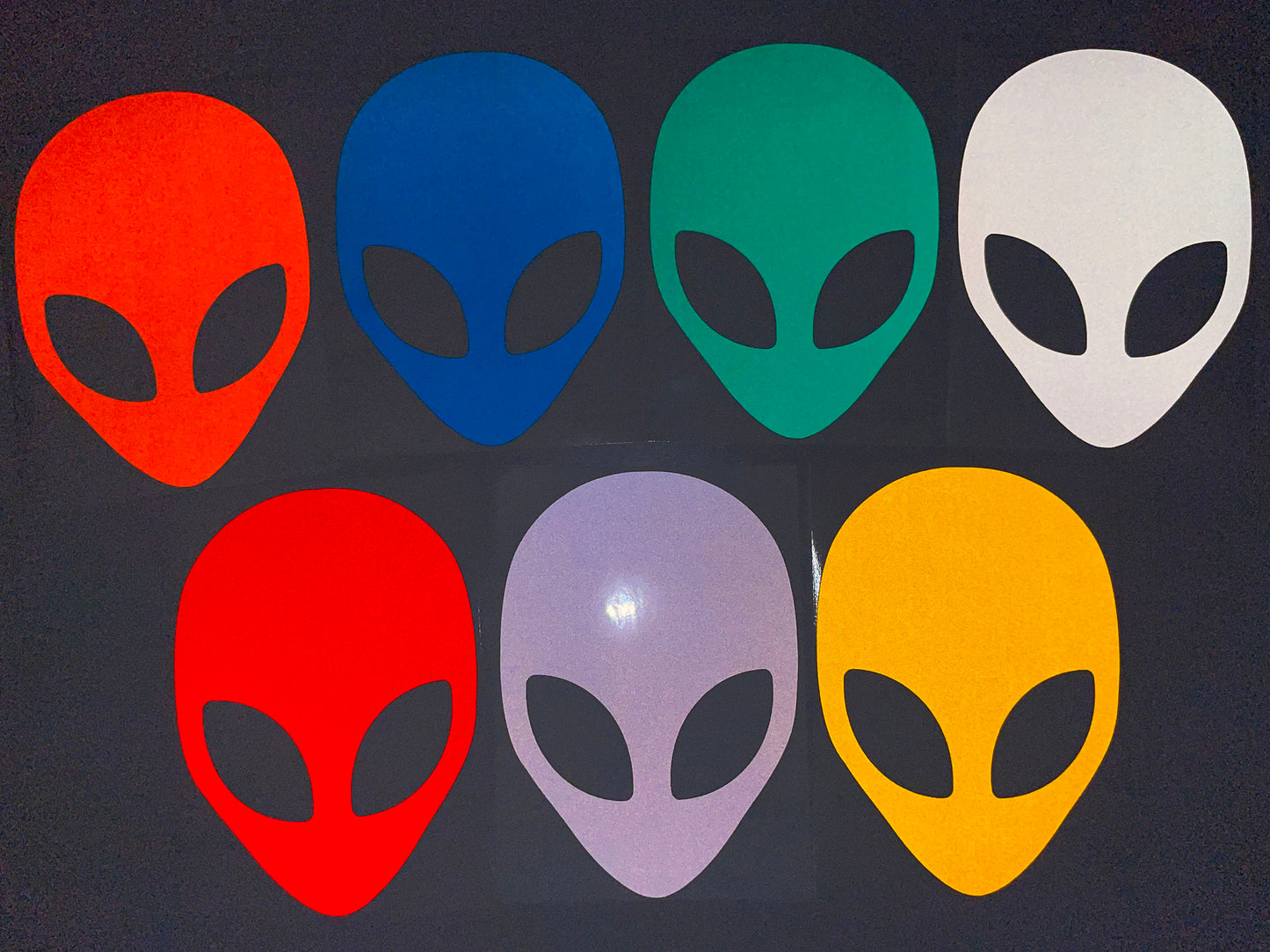 Valueviz Reflective Alien Head (Extra Large) Stickers