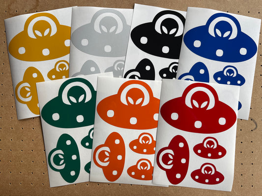 Valueviz Reflective Alien UFO (Assorted) Stickers