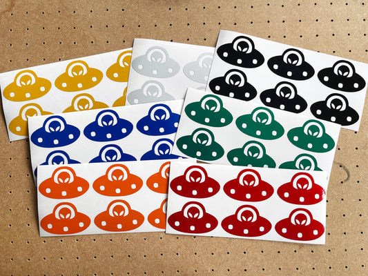 Valueviz Reflective Alien UFO (Small) Stickers