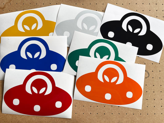 Valueviz Reflective Alien UFO (Extra Large) Stickers