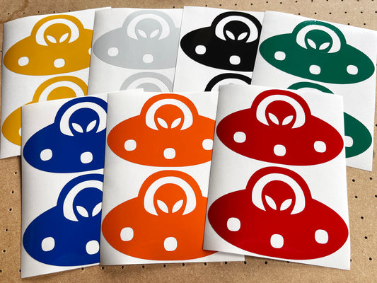 Valueviz Reflective Alien UFO (Large) Stickers