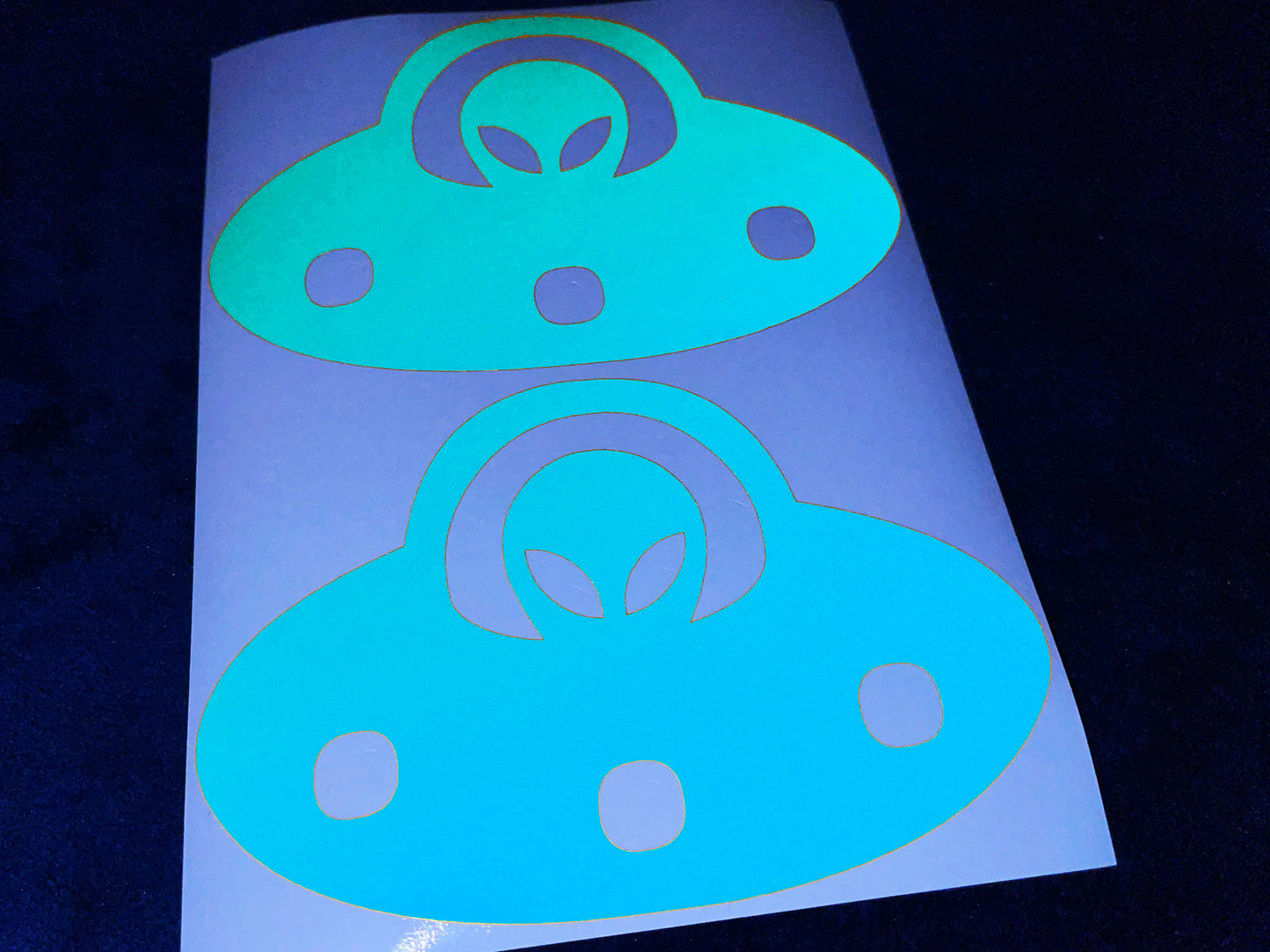 Valueviz Reflective Alien UFO (Large) Stickers