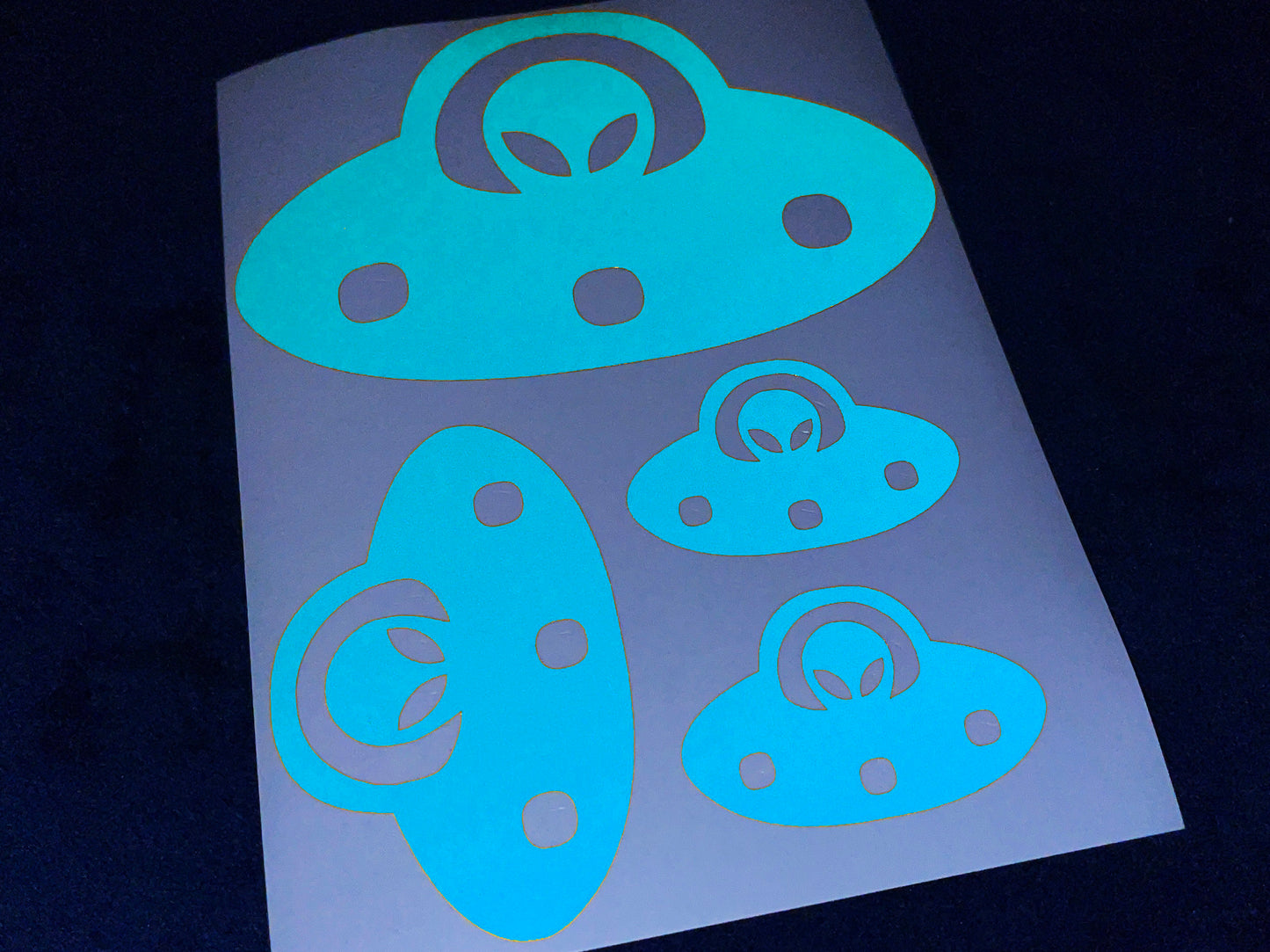 Valueviz Reflective Alien UFO (Assorted) Stickers