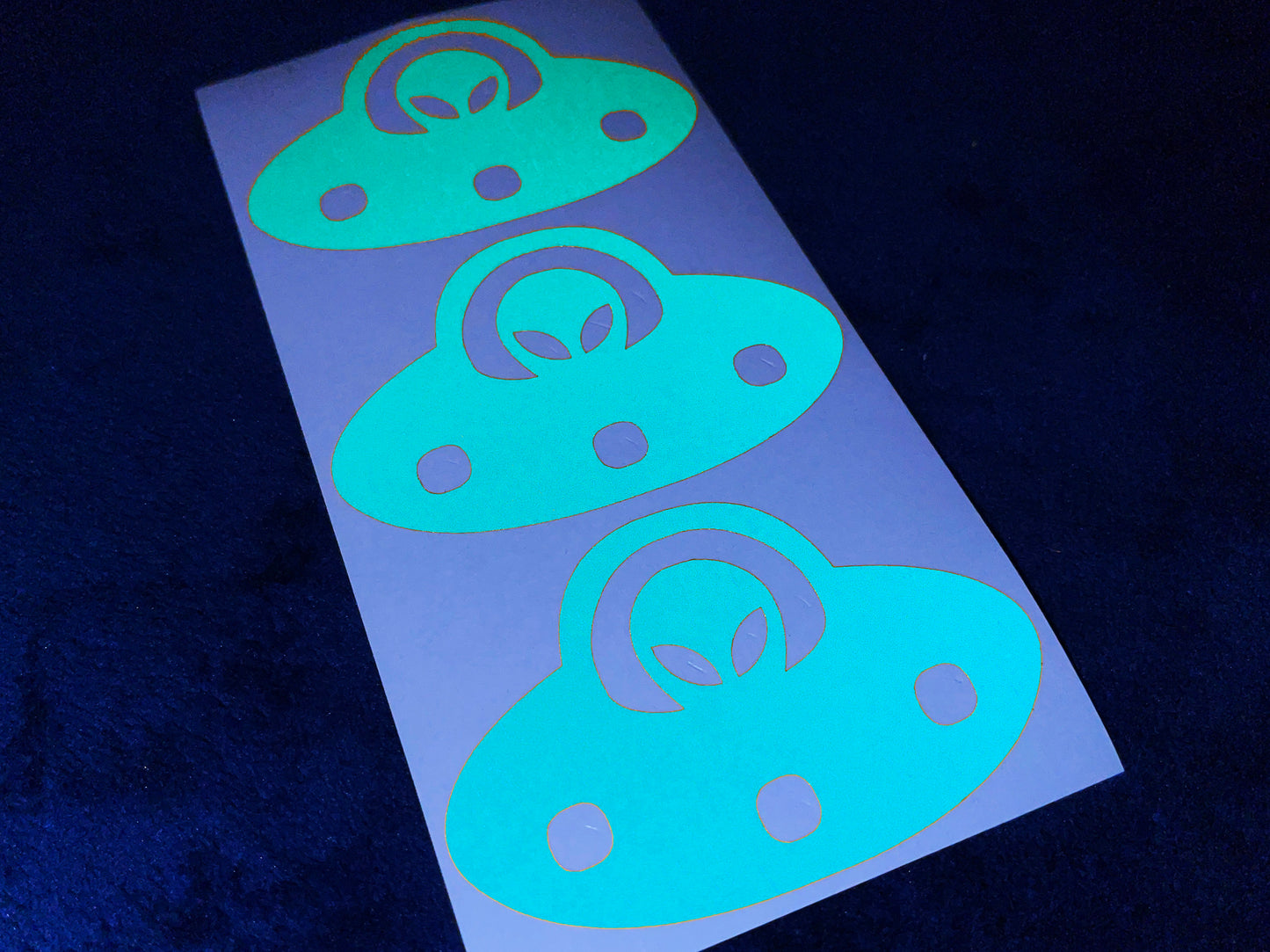 Valueviz Reflective Alien UFO (Medium) Stickers