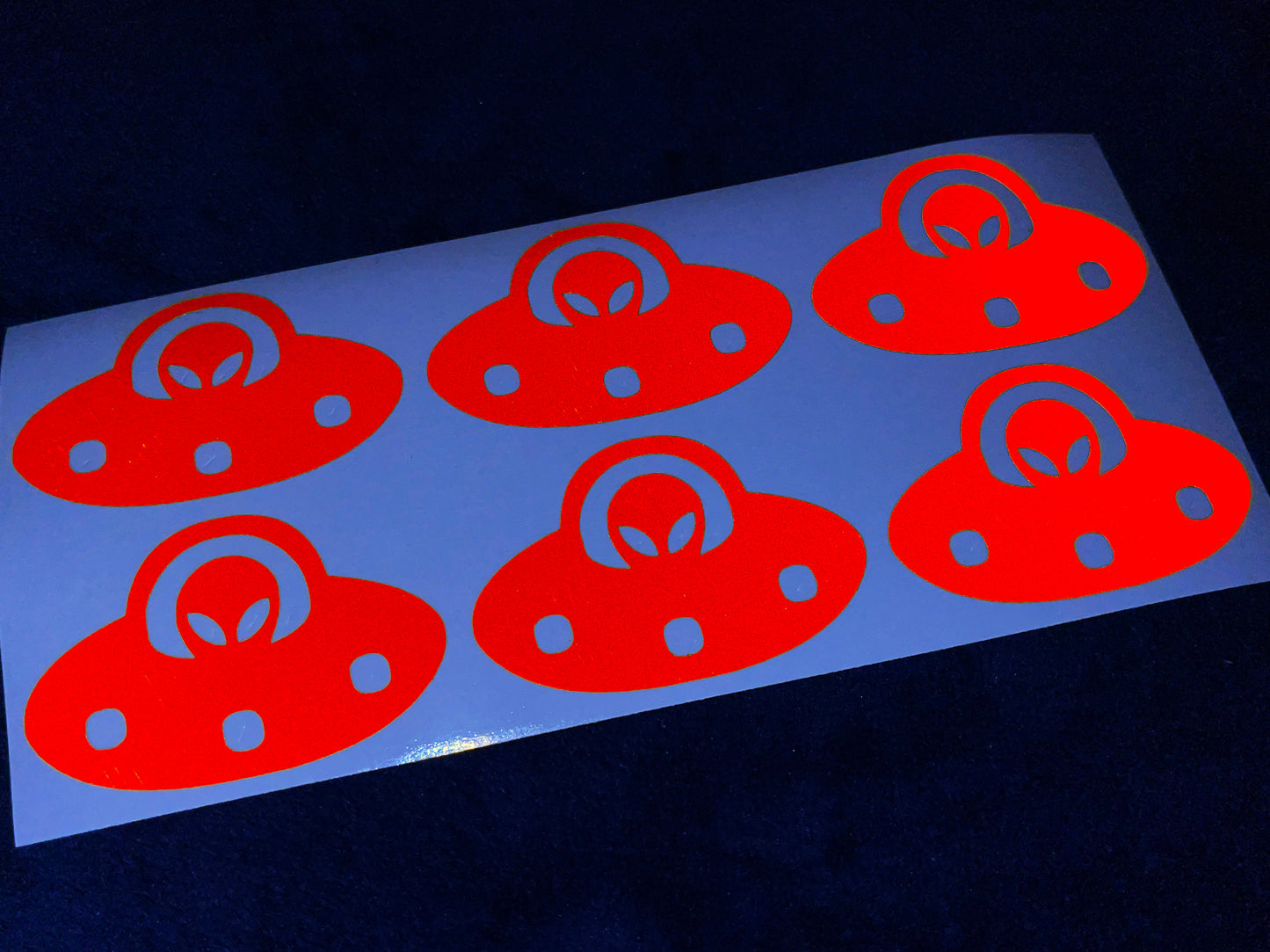 Valueviz Reflective Alien UFO (Small) Stickers