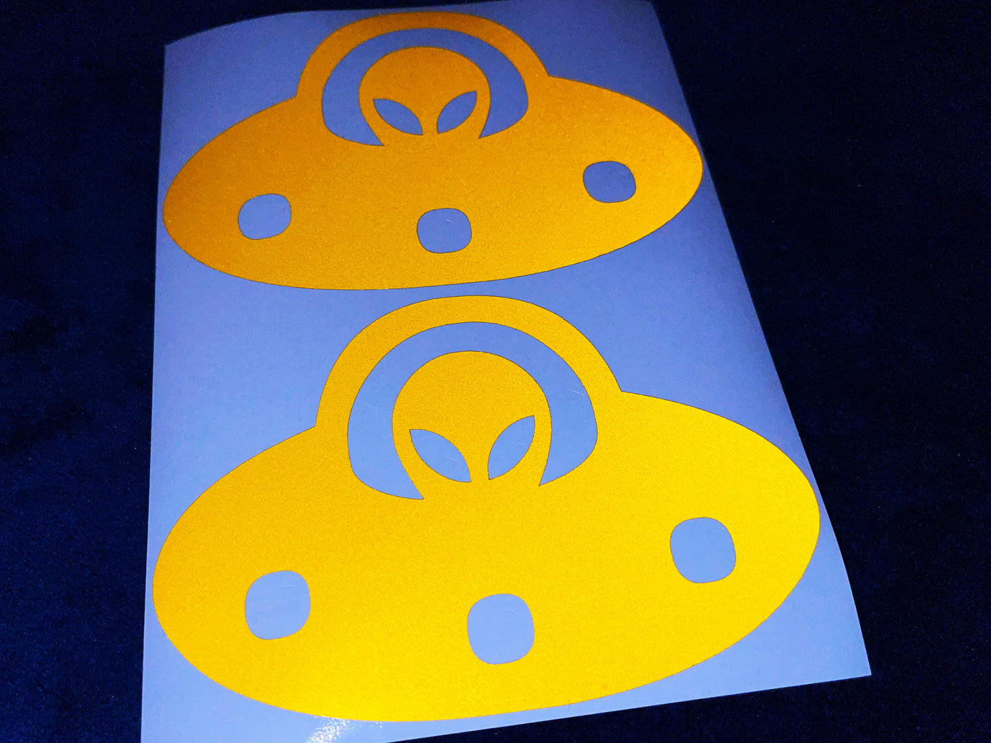 Valueviz Reflective Alien UFO (Large) Stickers