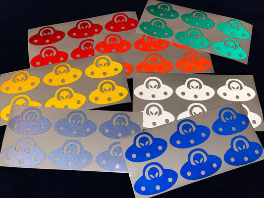 Valueviz Reflective Alien UFO (Small) Stickers
