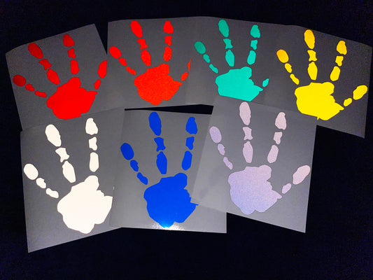 Valueviz Reflective Alien Handprint (LARGE) Stickers