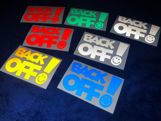 Veloviz BACK OFF Reflective Motorcycle Helmet Sticker