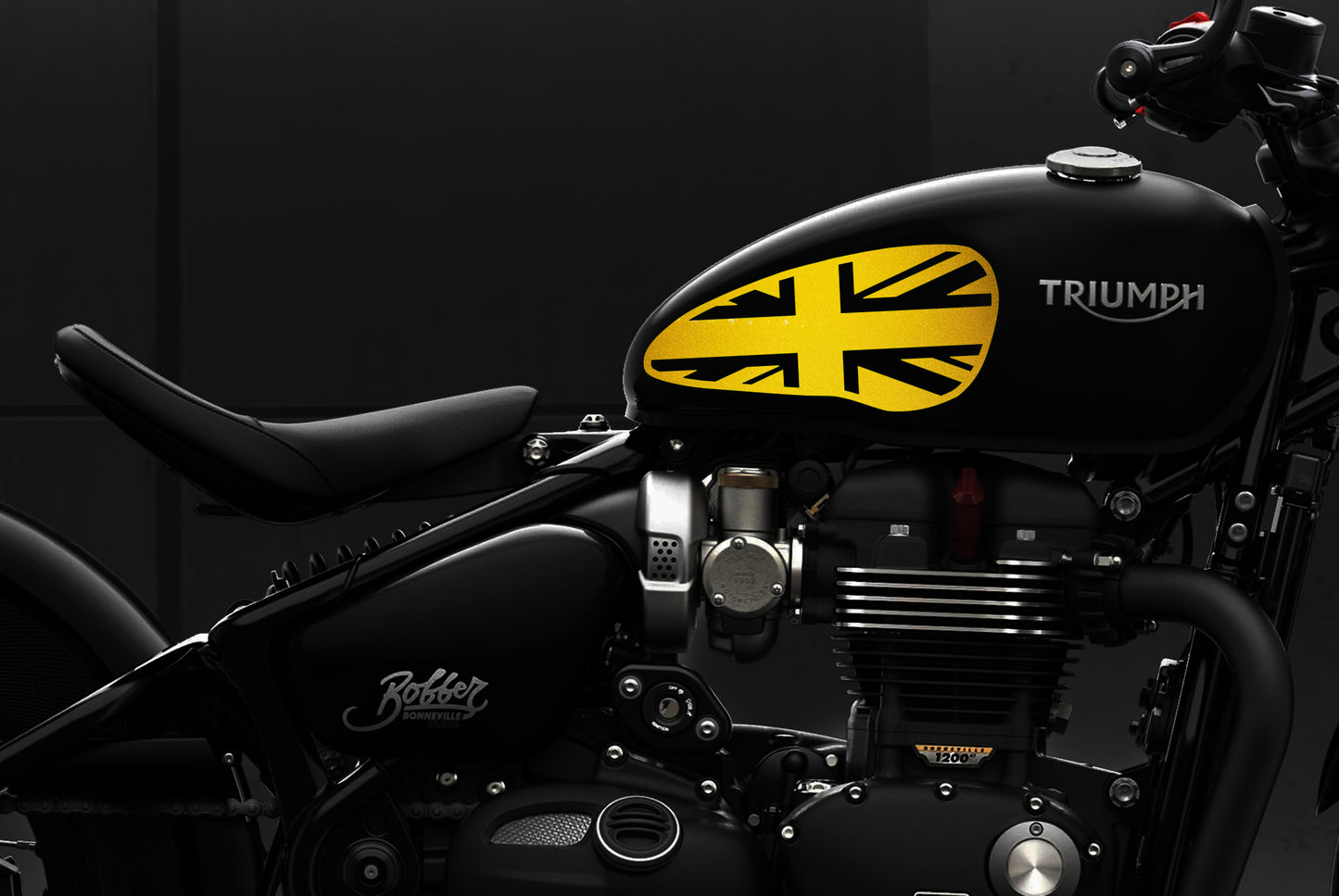 Veloviz Reflective Union Jack Tank Stickers for Triumph Bobber - C