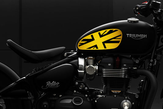 Veloviz Reflective Union Jack Tank Stickers for Triumph Bobber - TFC D
