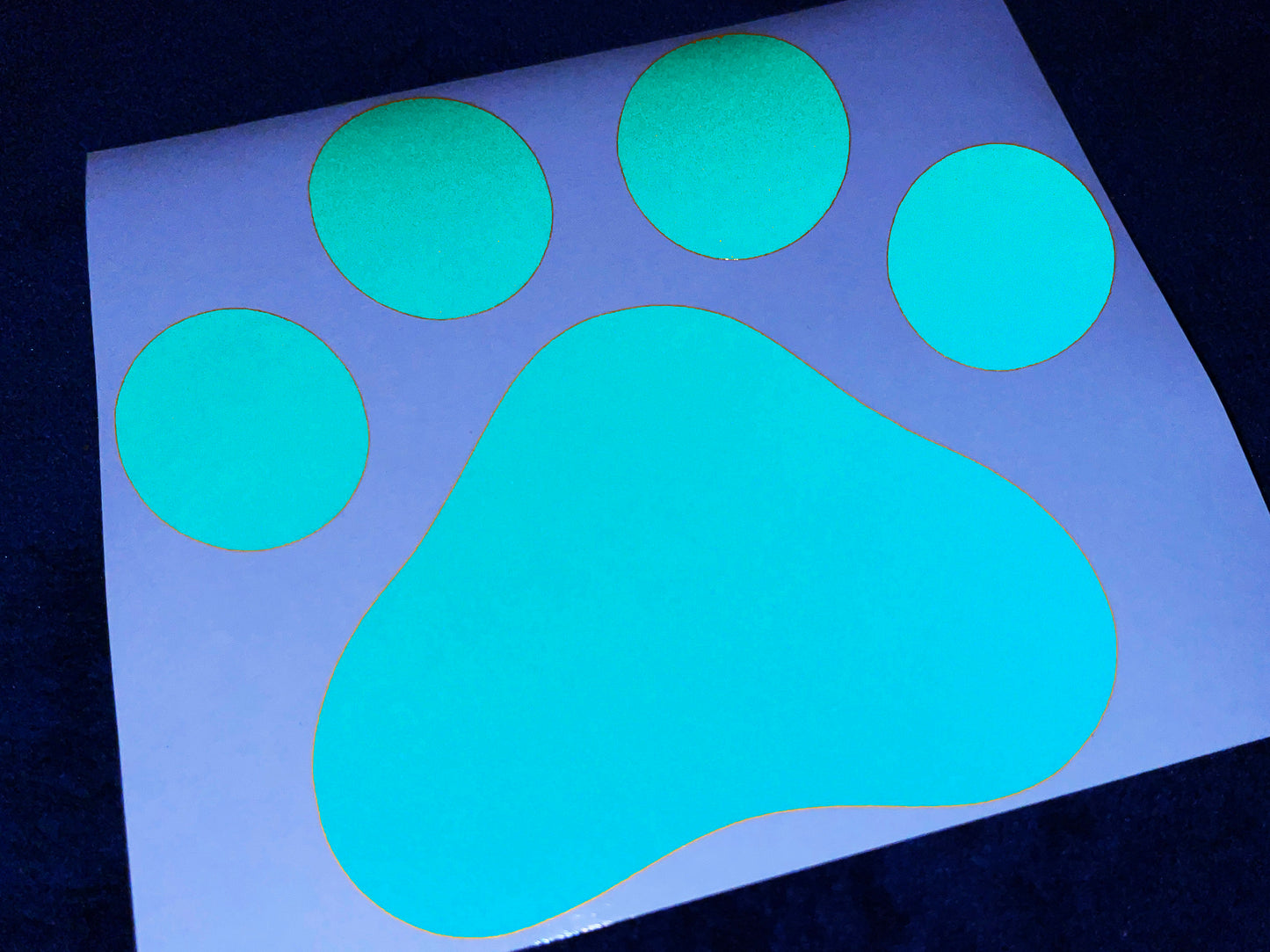 Valueviz Reflective Paw Print (Large) Stickers