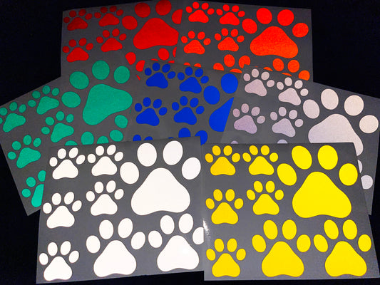 Valueviz Reflective Paw Print (Assorted) Stickers