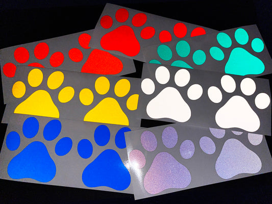 Valueviz Reflective Paw Print (Medium) Stickers