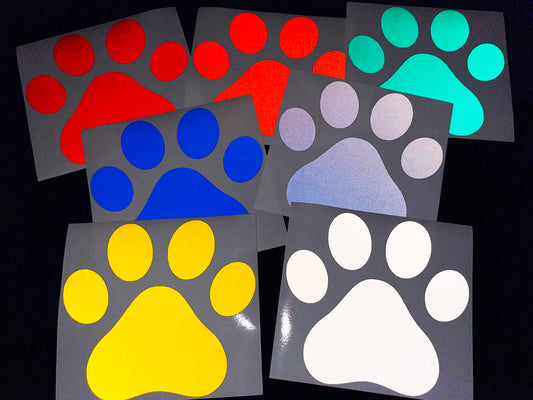 Valueviz Reflective Paw Print (Large) Stickers