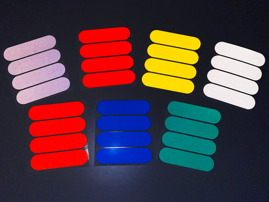 Valueviz Reflective Rounded Motorcycle Helmet Stickers (French Compliant)