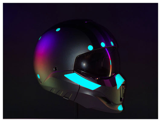 Valueviz Reflective Assorted Motorcycle Helmet Stickers (French Compliant)